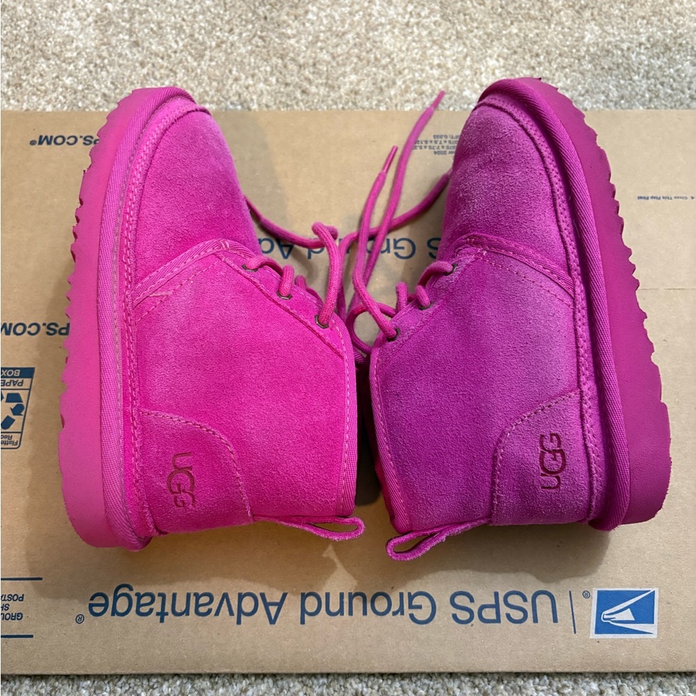 Ugg Vibrant Pink Suede Boots - Picture 9 of 9